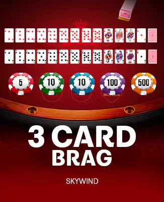 โลโก้เกม 3 Card Brag - ไพ่ 3 ใบโม้